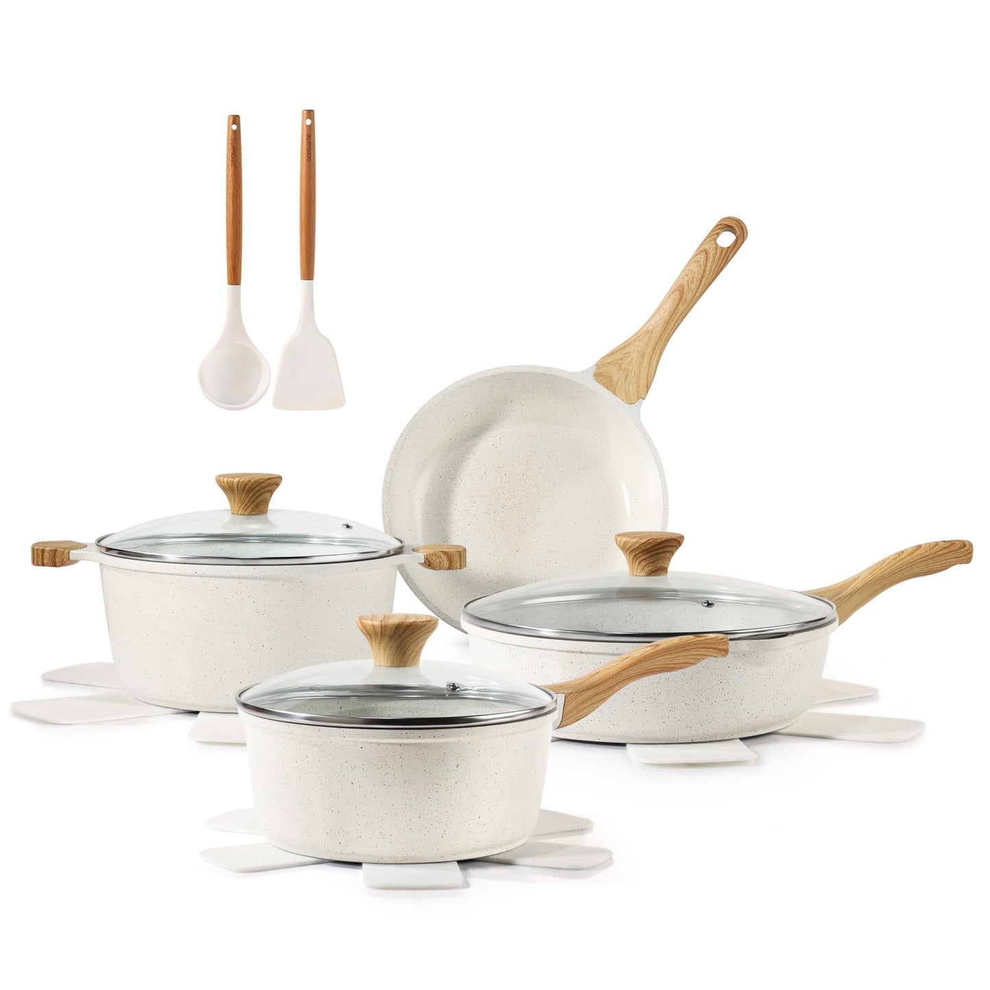 SENSARTE Nonstick Ceramic Cookware Set 13-Piece