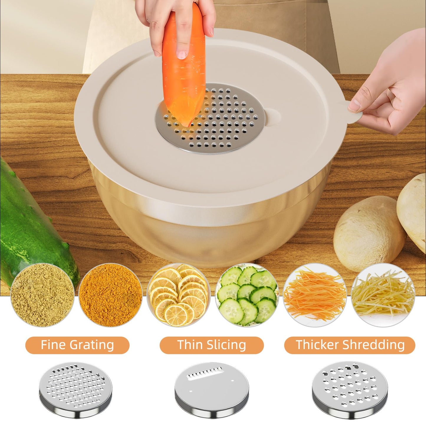 Fyrnova 6 Piece Stainless Steel Nesting Storage Bowls