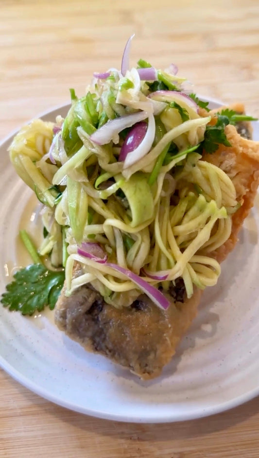 Barramundi with Apple & Mango Salad