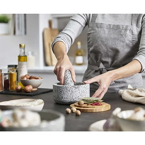 Joseph Joseph Dash Pestle and Mortar with Bamboo Lid - Granite