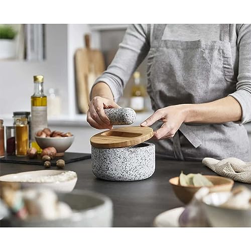 Joseph Joseph Dash Pestle and Mortar with Bamboo Lid - Granite
