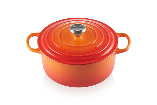 Le Creuset Signature Cast Iron Round Casserole, 26 cm, Volcanic