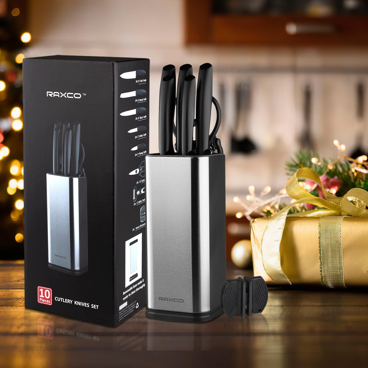 RAXCO Knife Set with Block - Black