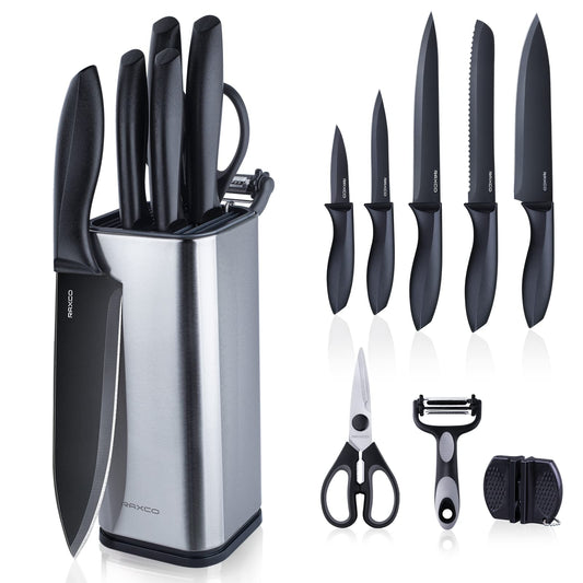 RAXCO Knife Set with Block - Black