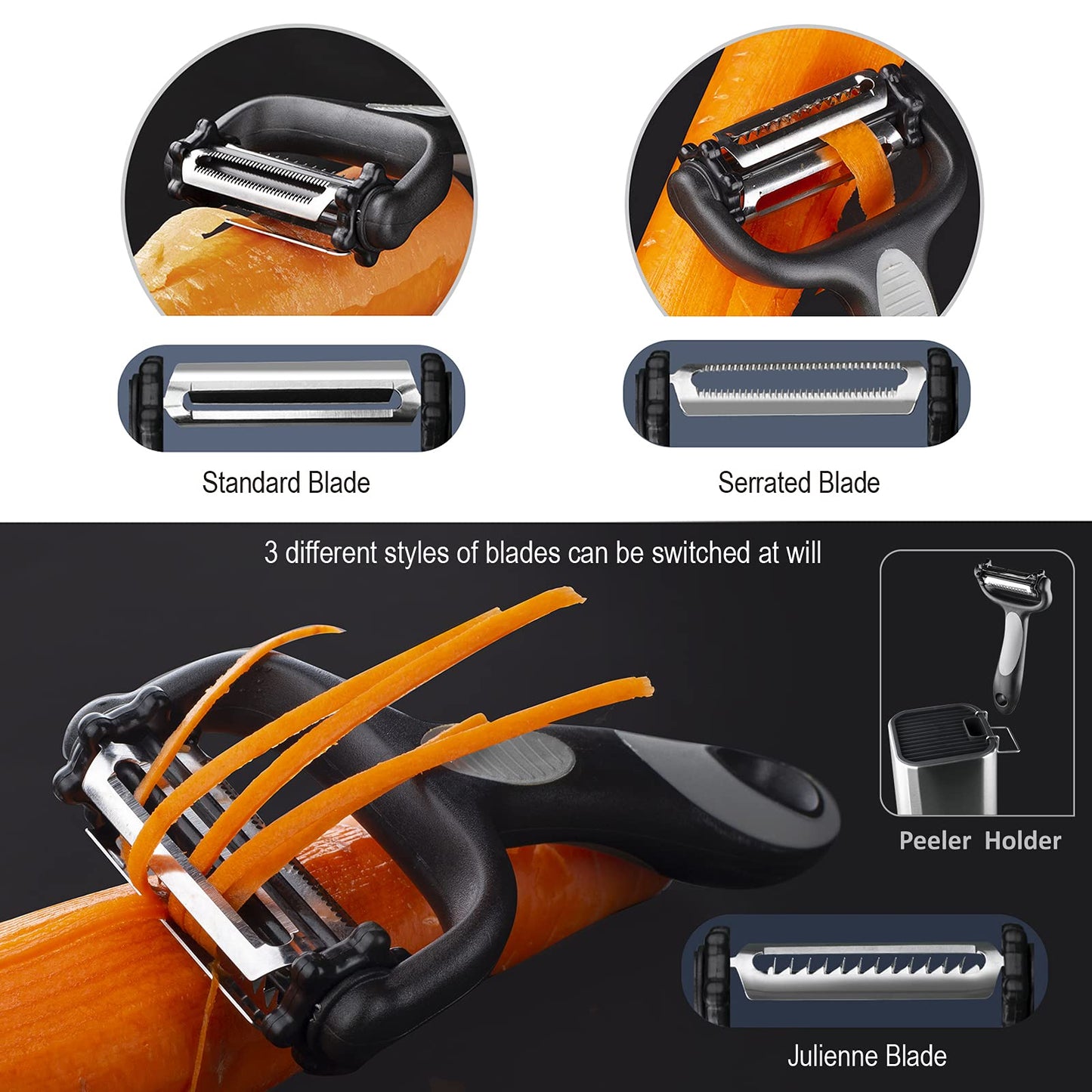 RAXCO Knife Set with Block10-Piece Kitchen Knives