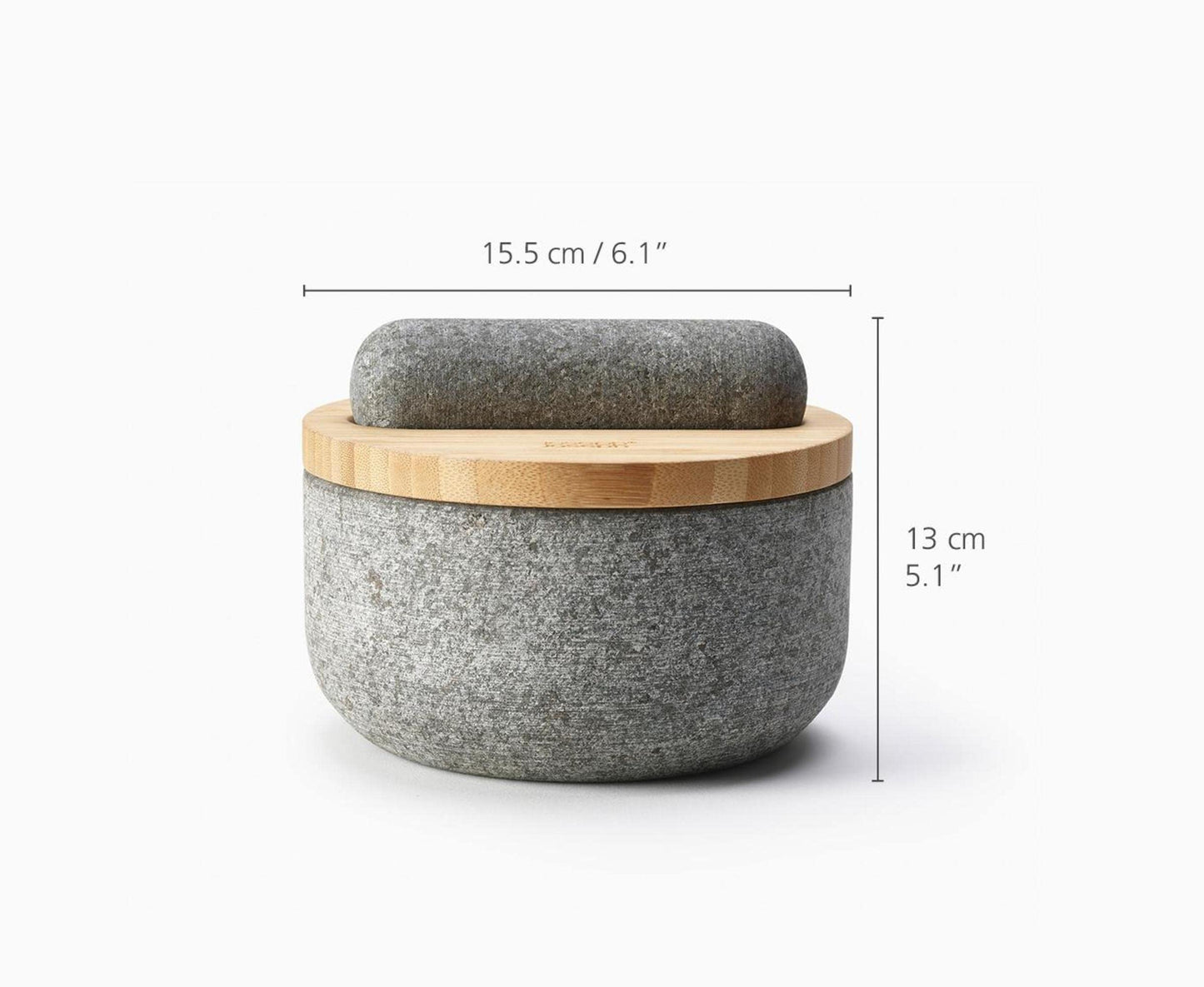 Joseph Joseph Dash Pestle and Mortar with Bamboo Lid - Granite