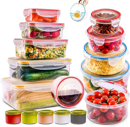 28 Large Food Storage Containers with Airtight Lids