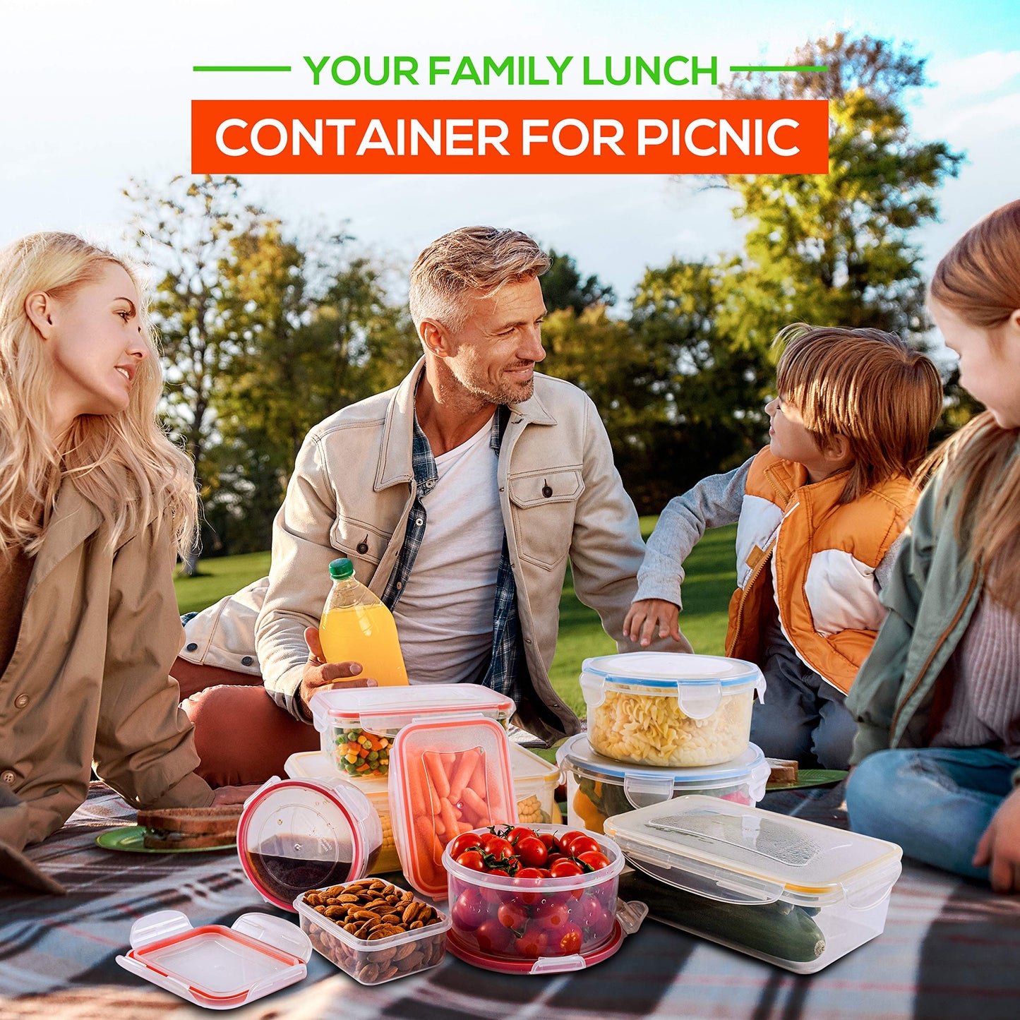 28 Large Food Storage Containers with Airtight Lids